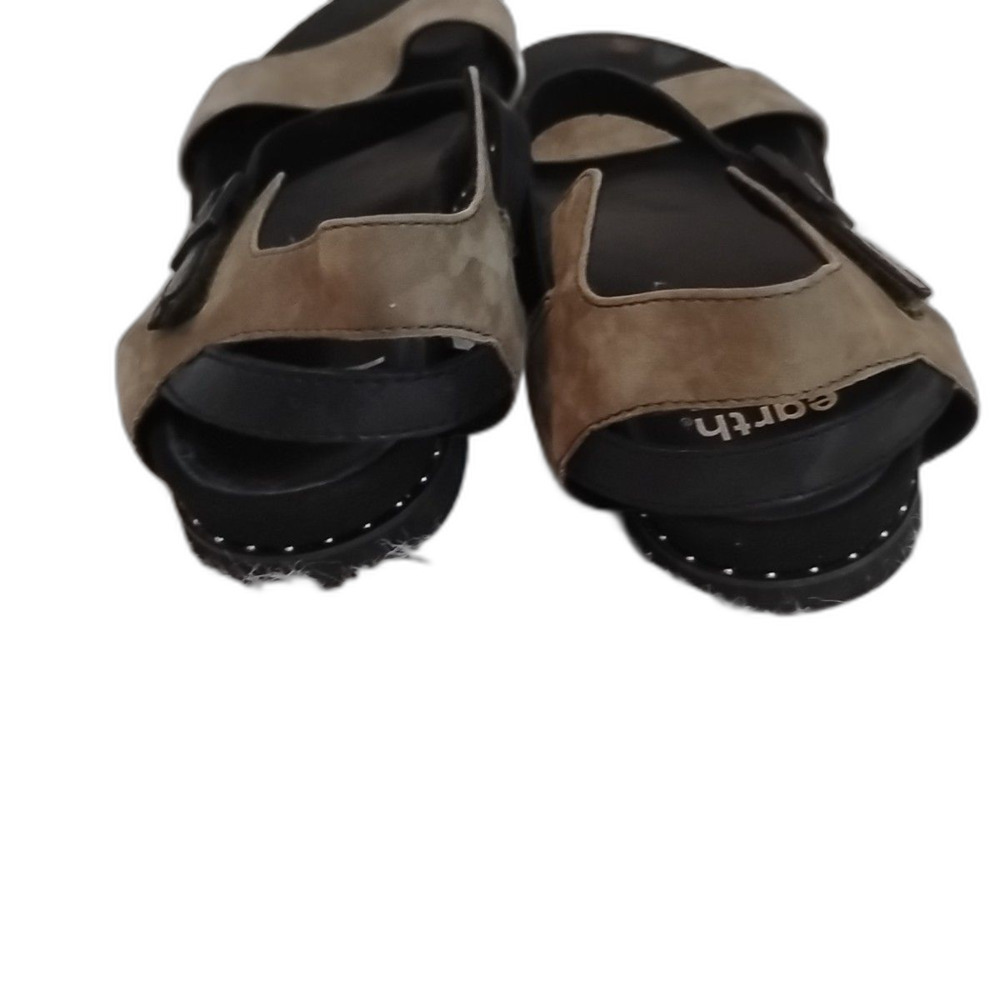 Earth Womens Size 8.5 Sandals Shoes Leather Open Toe Buckle Closer Olive Comfort - Picture 6 of 9